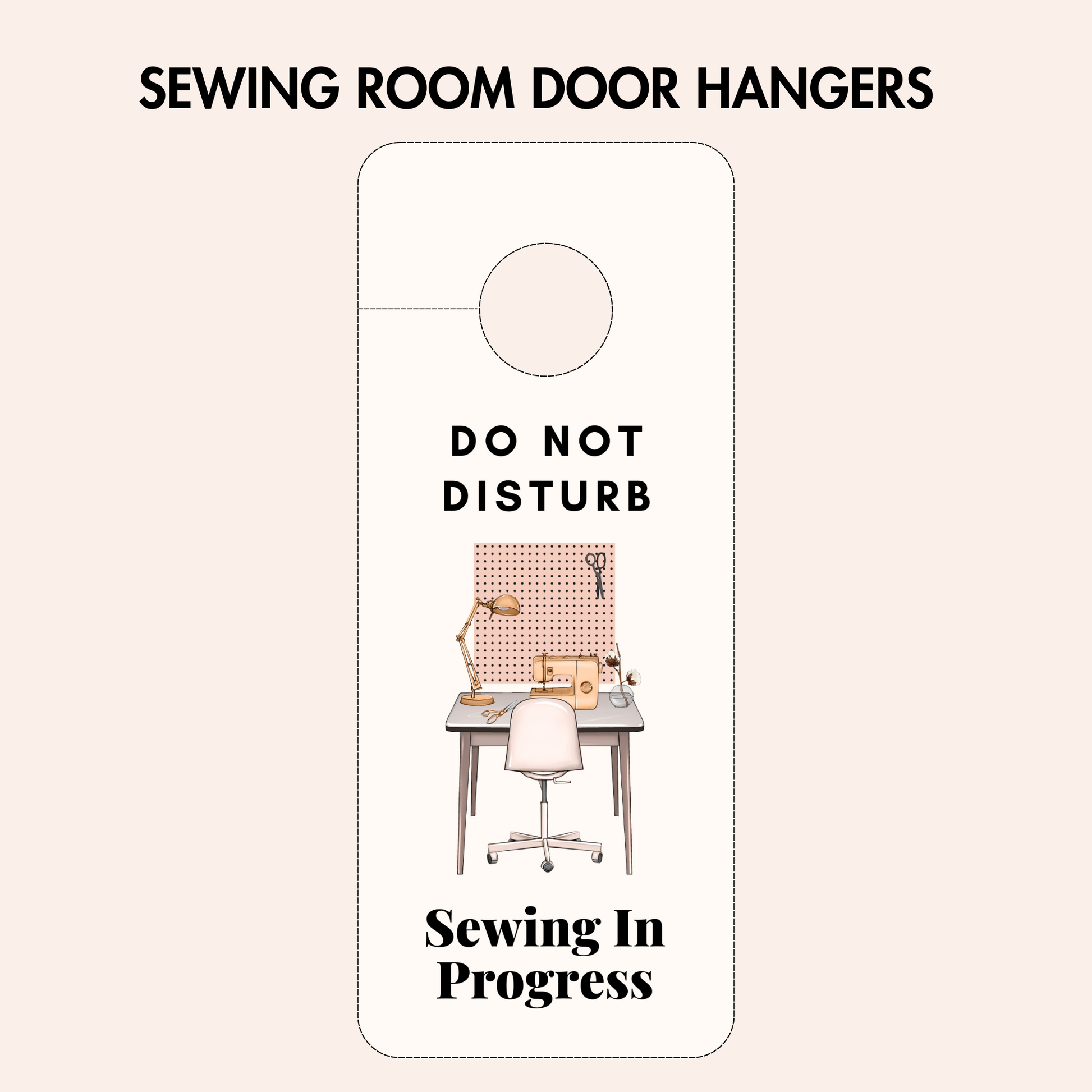 Door hangers for a sewing room design 3