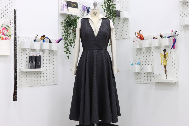 [Pinafore dress on a mannequin]