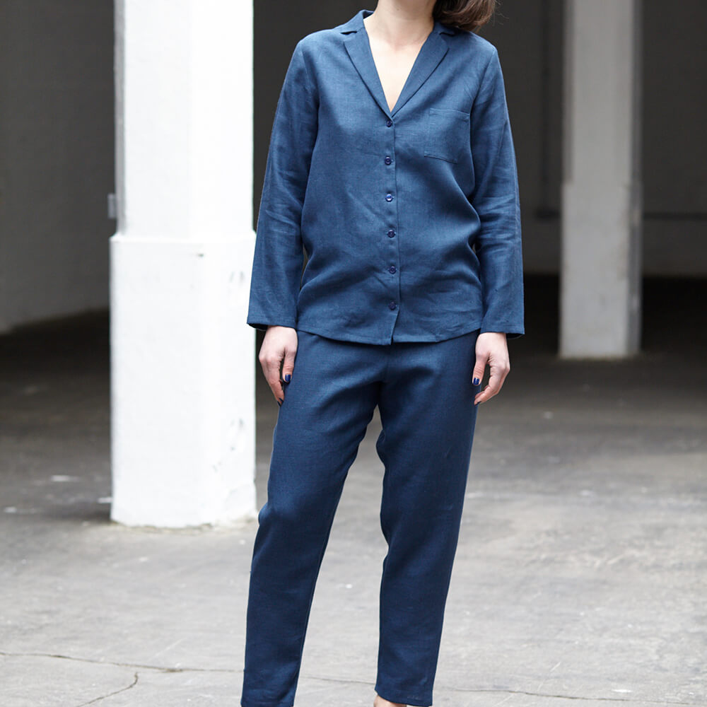 Devin linen pajamas sewing pattern