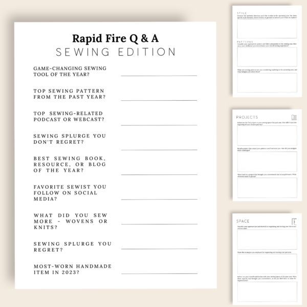 Printable Sewing Journal: Review & Resolutions - Image 3