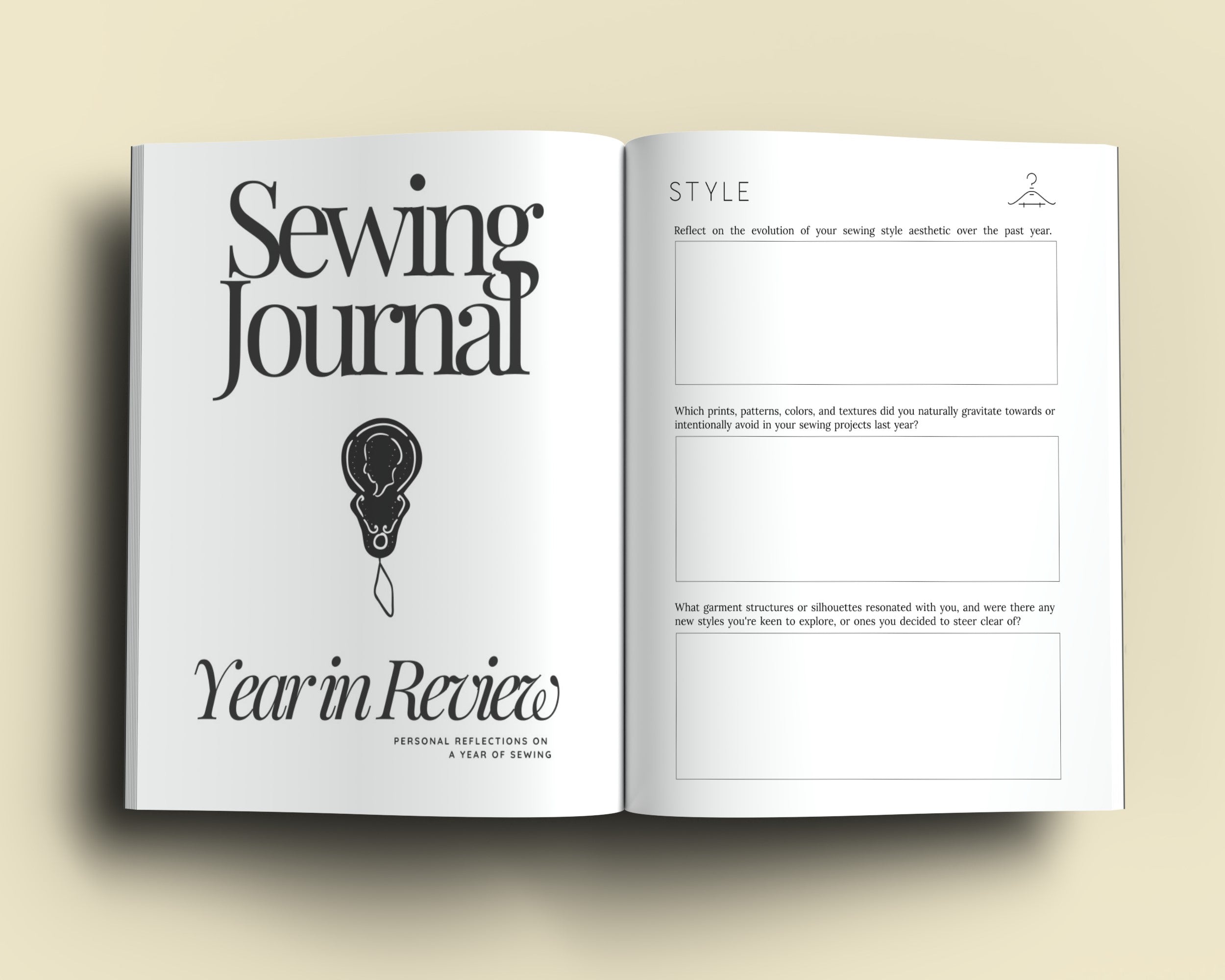 Printable Sewing Journal: Year in Review & Resolutions