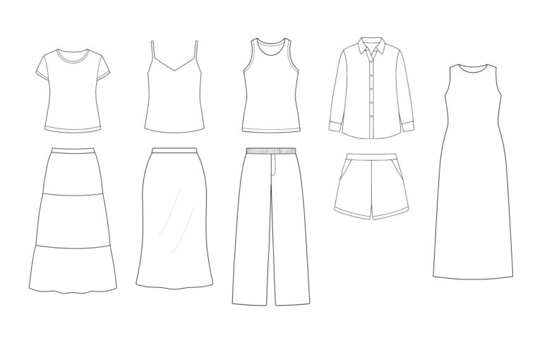 Free Summer Sewing Patterns to Sew a 9-Piece Capsule Wardrobe