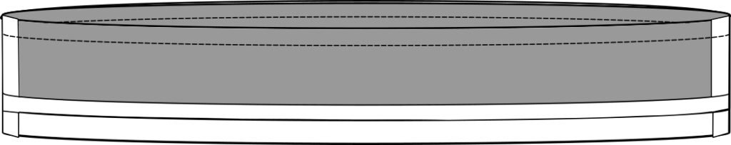 Illustration of outer and inner waistbands sewed together