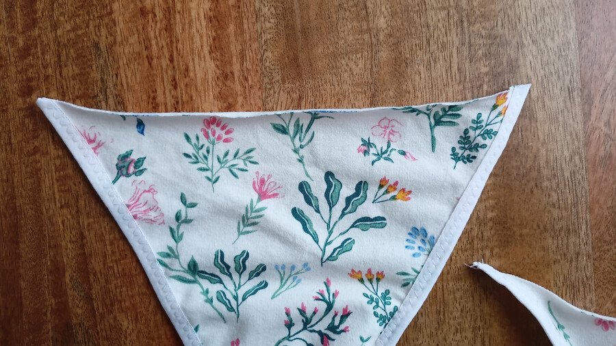 Trimmed front piece of g-string